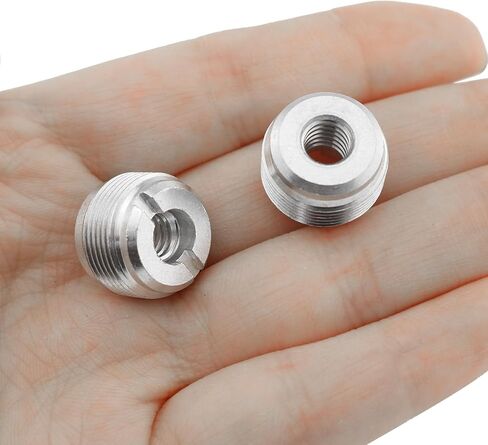 Mic Screw Adapter LUORNG 2PCS Female 1/4"-20 to 5/8"-27 Male Mic Adapters, Silver in Saudi Arabia