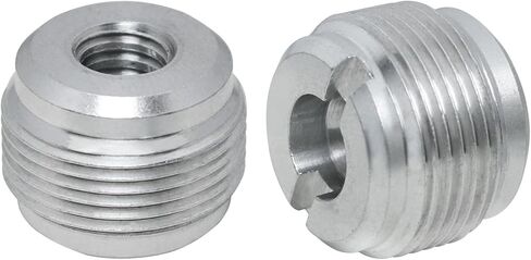 Mic Screw Adapter LUORNG 2PCS Female 1/4"-20 to 5/8"-27 Male Mic Adapters, Silver in Saudi Arabia