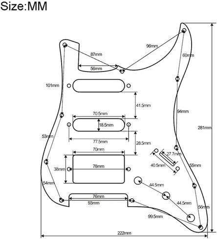 11 Hole Aged White Strat HSS Pickguard Guitar BackPlate Set For Fender US/Mexico Made Standard Stratocaster Guitar Part in Saudi Arabia