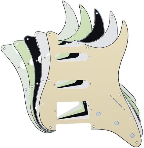 11 Hole Aged White Strat HSS Pickguard Guitar BackPlate Set For Fender US/Mexico Made Standard Stratocaster Guitar Part in Saudi Arabia
