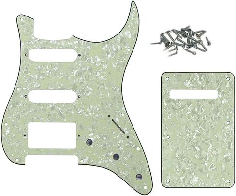 11 Hole Aged White Strat HSS Pickguard Guitar BackPlate Set For Fender US/Mexico Made Standard Stratocaster Guitar Part in Saudi Arabia