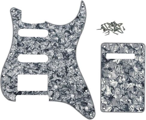 11 Hole Aged White Strat HSS Pickguard Guitar BackPlate Set For Fender US/Mexico Made Standard Stratocaster Guitar Part in Saudi Arabia