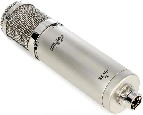 Warm Audio WA-47jr FET Large-Diaphragm Condenser Microphone (Nickel) Bundle with Pig Hog PHM10 10ft Microphone Cable, Shock Mount, Mic Leather Bag and Instrument Polishing Cloth in Saudi Arabia