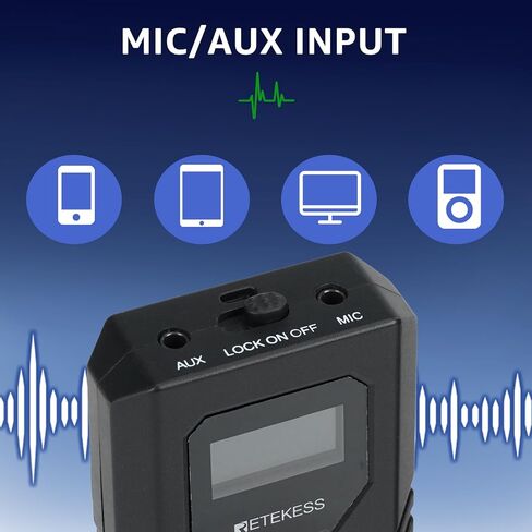 Retekess TT117 Tour Guide System, Simultaneous Interpreting Equipment, Stereo Support, Wireless Tour Guide Voice Audio Transmission System for Court, Factory, School in Saudi Arabia