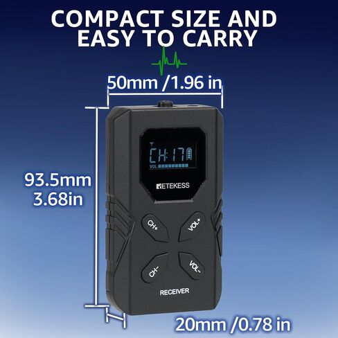 Retekess TT117 Tour Guide System, Simultaneous Interpreting Equipment, Stereo Support, Wireless Tour Guide Voice Audio Transmission System for Court, Factory, School in Saudi Arabia