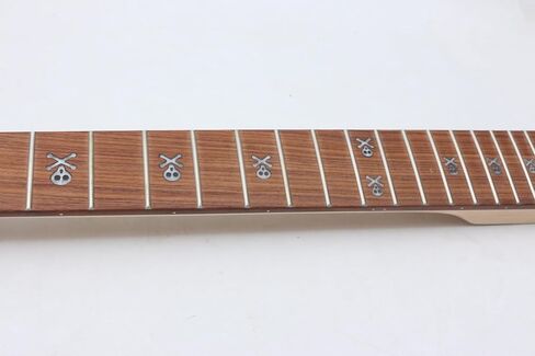 Maple Guitar Neck for jackon style part replacement 24 Fret 25.5inch Rosewood Fretboard with Skull inlay Bolt on in Saudi Arabia