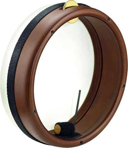 Meinl Percussion 7 1/2" Frame Drum with Set of 3 Jingles, Kanjira-NOT Made in China-Goat Skin Head, Antique Brown Finish, 2-Year Warranty, (FD7KA) in Saudi Arabia