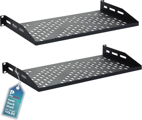 أرفف ProMaster 2-Pack مقاس 19 بوصة 1U: حامل عالمي لرفوف الخادم مقاس 19 بوصة، وتدفق هواء ثابت، وبنية شديدة التحمل، وعمق 10 بوصة، وحجم الدرج 19 بوصة × 10 بوصة × 1.7 بوصة. (العنصر: 10.63 × 2.56 × 19 بوصة .69 بوصة) in Kuwait