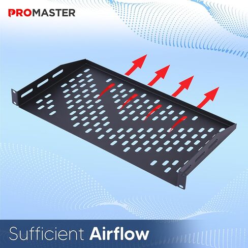 أرفف ProMaster 2-Pack مقاس 19 بوصة 1U: حامل عالمي لرفوف الخادم مقاس 19 بوصة، وتدفق هواء ثابت، وبنية شديدة التحمل، وعمق 10 بوصة، وحجم الدرج 19 بوصة × 10 بوصة × 1.7 بوصة. (العنصر: 10.63 × 2.56 × 19 بوصة .69 بوصة) in Kuwait