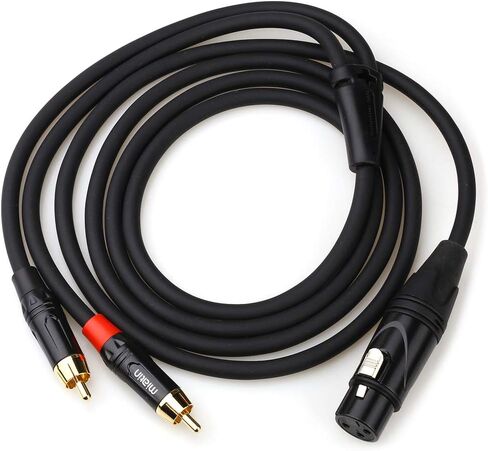 كابل ميكروفون مزدوج غير متوازن RCA إلى XLR ذكر Y، كابل سلك محول XLR ذكر إلى 2RCA ذكر Y 3 أمتار/10 أقدام in Saudi Arabia