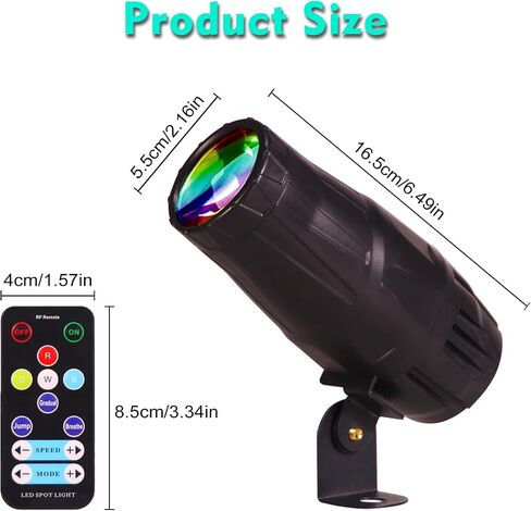 LED Pinspot Light 2 Pack,Disco Ball Spotlight Mini 15W RGBW LED Beam Spot Lights 4 in 1 Stage Lighting Mirror Ball Light with Remote Control for DJ Disco Party Bar Club Wedding in Saudi Arabia