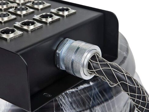 Monoprice 20-Channel Snake & 16 XLR x 4 TRS Stage Box - مع 16 وصلة للأسفل و4 وصلات للأعلى، 100 قدم، أسود in Saudi Arabia