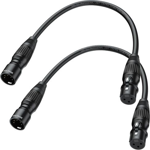 5 Pin to 3 Pin DMX Cable 1 ft 2 Pack - Premium 5 Pin Male to 3 Pin Female DMX Lighting Cables 1 Foot in Saudi Arabia