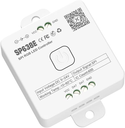 ALITOVE WS2811 Controller WS2812B Bluetooth Addressable LED Controller with RF Remote for WS2812 WS2813 SK6812 SM16703 RGB IC LED Strip Pixel Light DC5V-24V, DIY Color Effects, Music Sync, SP648E in Saudi Arabia