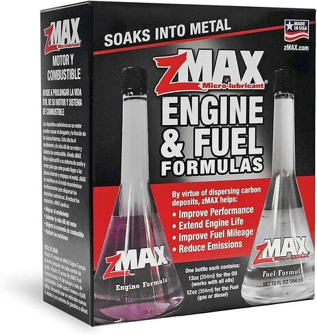 zMAX 58-011 - Engine & Fuel Formula Kit - Easy to Use - Reduces Carbon Build-Up & Lubricates Metal Extending Life of Car or Truck - Runs Efficiently, Improving Gas or Diesel Mileage - 12 oz - 2 Pack in Saudi Arabia