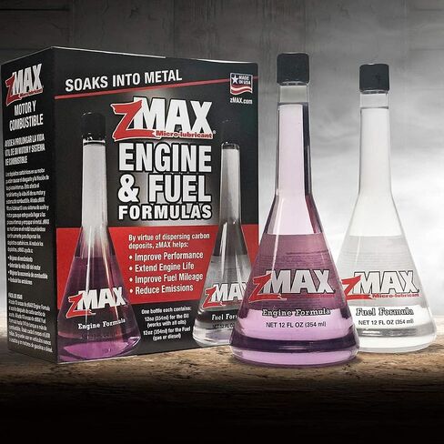 zMAX 58-011 - Engine & Fuel Formula Kit - Easy to Use - Reduces Carbon Build-Up & Lubricates Metal Extending Life of Car or Truck - Runs Efficiently, Improving Gas or Diesel Mileage - 12 oz - 2 Pack in Saudi Arabia