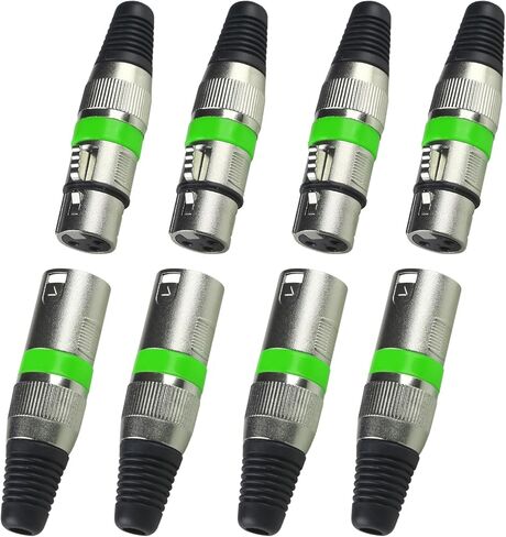 موصل كابل XLR ذو 3 سنون ذكر وأنثى لسلك إشارة DMX أو موصل ميكروفون خلاط الصوت (غلاف معدني 4 مجموعات باللون الأزرق) in Saudi Arabia