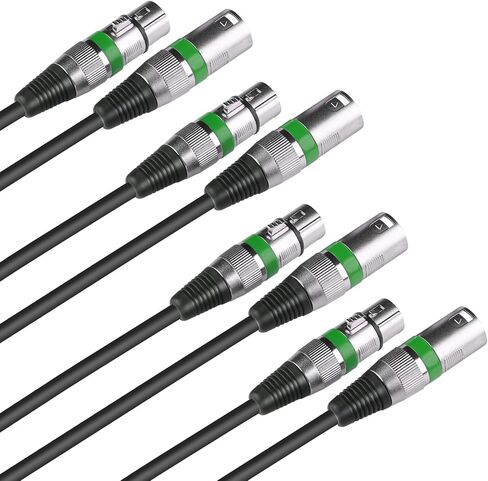 موصل كابل XLR ذو 3 سنون ذكر وأنثى لسلك إشارة DMX أو موصل ميكروفون خلاط الصوت (غلاف معدني 4 مجموعات باللون الأزرق) in Saudi Arabia
