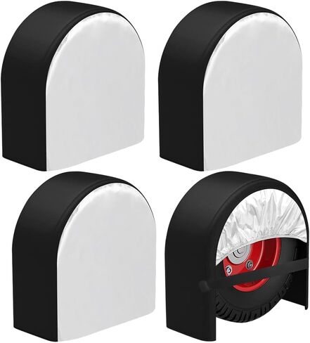 AVNICUD Tire Covers 4 Pack - Waterproof Anti-UV Snow Sun Rain Tire Covers for Truck, SUV, Trailer, Camper, RV, Tough Tire Wheel Protector, Universal Fits 27-29 Inch Tire Diameter in Kuwait