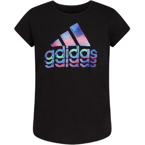adidas girls Short Sleeve Cotton Essential T-shirt Top