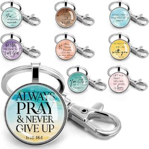 Fumete Christian Keychain Bulk Bible Verse Religious Keychain Scripture Quote Inspirational Gifts Supplies for Men Women