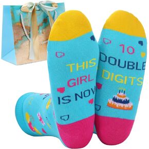 Crazy Silly Funny Socks for Kids Girls,Birthday Gifts for 10 Years Old Girl,10th Birthday Gifts for Preteen Girls