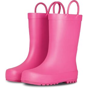 Lone Cone Premium Natural Rubber Rain Boots for Toddlers and Kids with Solid Design