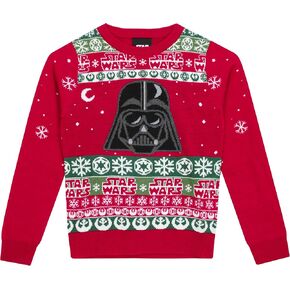 STAR WARS Christmas Sweater | Darth Vader Boys Christmas Sweater | Sweaters for Boys | 6-16