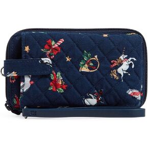 Women's Cotton Smartphone Wristlet with RFID Protection