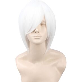 Unisex Anime Cosplay Wig Blonde Short Straight Halloween Costume Wigs