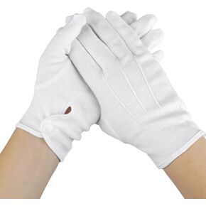 Thin Cotton Gloves for Men Women White Glove Parade Gloves Formal Marching Uniform Gloves