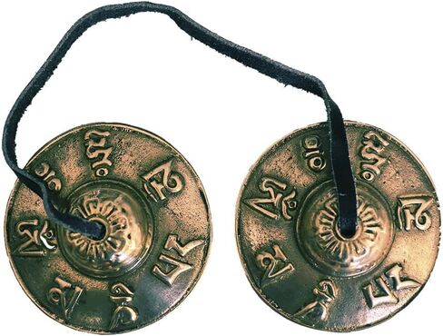 Nepal Handmade Tingsha Bells Yoga Meditation Chimes Cymbals Mindfulness Intruments (Eight Auspicious) in Saudi Arabia