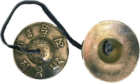Nepal Handmade Tingsha Bells Yoga Meditation Chimes Cymbals Mindfulness Intruments (Eight Auspicious) in Saudi Arabia