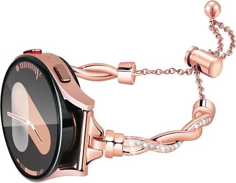G-ficu Bling Galaxy Watch 6/5/4 Band لساعة Samsung Galaxy Watch 5 Band 40mm 44mm، أساور نسائية رفيعة أنيقة من الألماس الفاخر للساعة 4/Watch 5Pro/Watch 4&6 Classic 42mm 46mm/Watch 3 41mm/Active 2 in Saudi Arabia