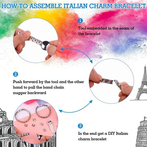 9 mm Italian Charm Opening Tool, Double Sided Italian Charm Tool for Adding and Removing 9mm Charms and Charm Stainless Steel Fashion Jewelry Italian Charm Bracelet Link Tool in Saudi Arabia