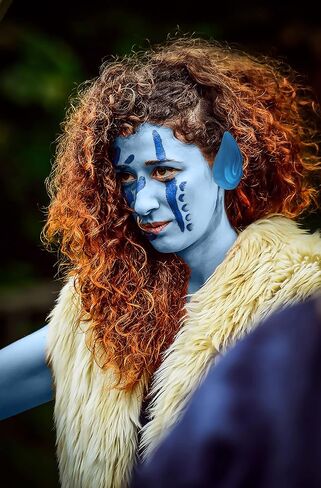 Nicky Bigs Novelties للبالغين آذان خرافية ناعمة فاخرة - آذان مدببة زرقاء - مكياج زي آذان قزم غريبة in Kuwait