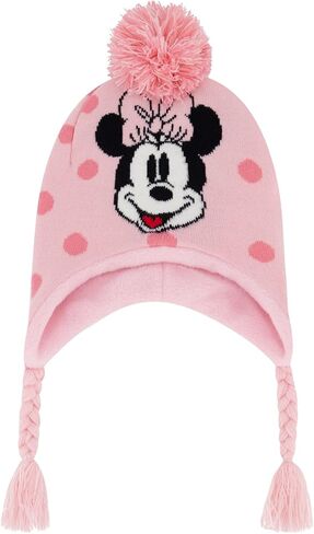 Concept One girls Disney Minnie Mouse Kids Double Pom Cuffed Beanie Hat and Gloves Set in Saudi Arabia