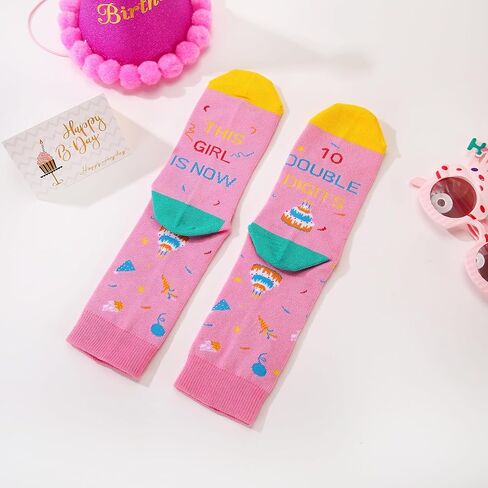 Crazy Silly Funny Socks for Kids Girls,Birthday Gifts for 10 Years Old Girl,10th Birthday Gifts for Preteen Girls in Kuwait