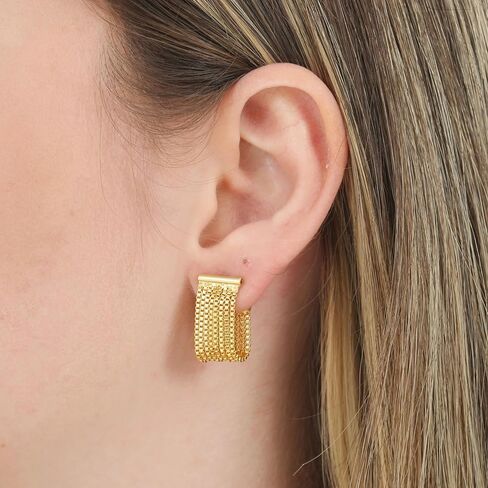 أقراط أذن مطلية بالذهب عيار 18 قيراط من أتينا للنساء | البندقية in Kuwait