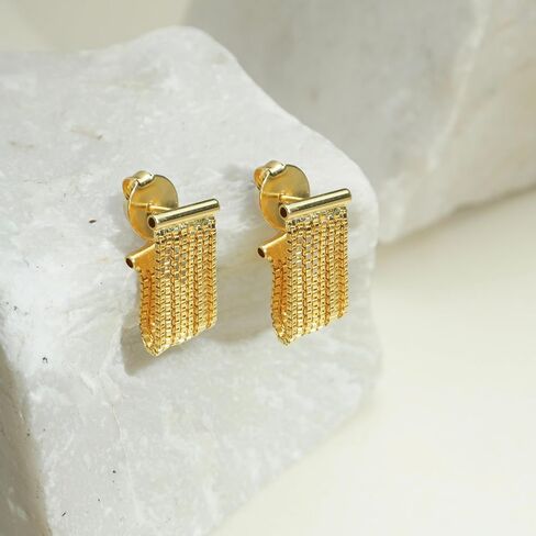 أقراط أذن مطلية بالذهب عيار 18 قيراط من أتينا للنساء | البندقية in Kuwait