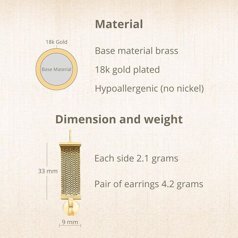 أقراط أذن مطلية بالذهب عيار 18 قيراط من أتينا للنساء | البندقية in Kuwait