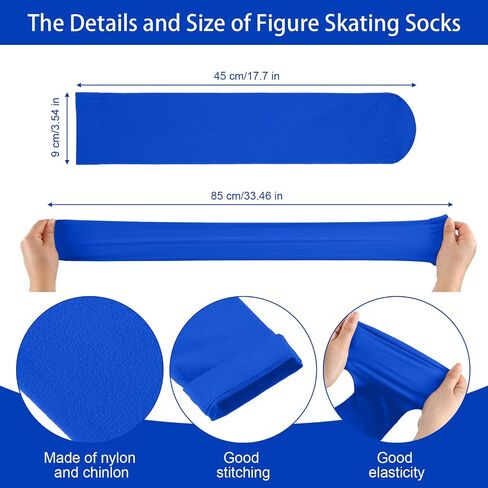SATINIOR 3 Pairs Ice Skating Socks Roller Skating Socks High Tight Knee Skating Socks Roller Skating Nylon Socks Women Girl in Saudi Arabia