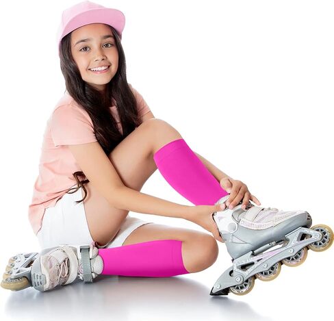 SATINIOR 3 Pairs Ice Skating Socks Roller Skating Socks High Tight Knee Skating Socks Roller Skating Nylon Socks Women Girl in Saudi Arabia