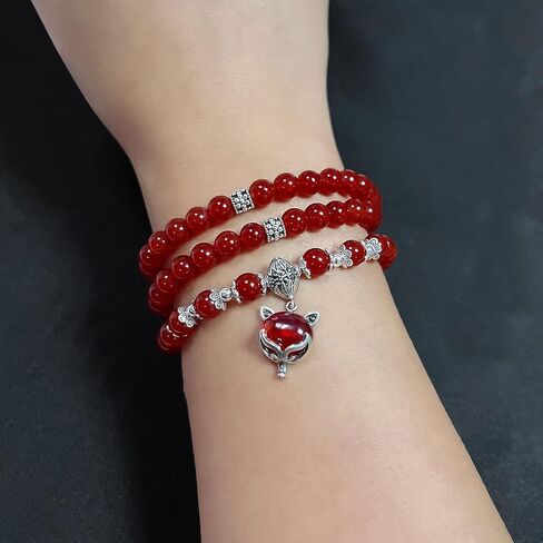 Natural agate stone bracelet,women carnelian bracelet,Green/Yellow/Red 6/12mm Beads silver accessories,Jewelry Healing Bracelets Bring Luck and happyness Prosperity. Mom/Wife/Employee gif in Saudi Arabia