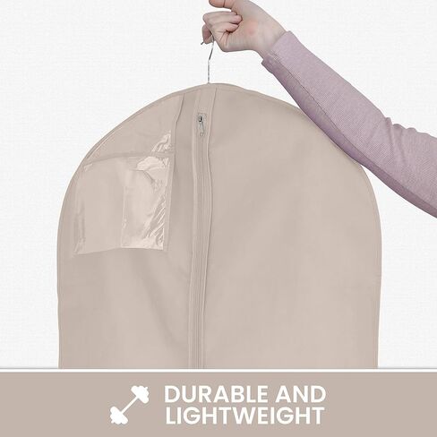 Wedding Dress Garment Bag 16 inch Gusset, with Shoe Pockets and Handle Durable, Rip and Water Resistant Material Large Size Clear Vinyl Pouch for Labeling in Kuwait