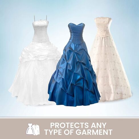 Wedding Dress Garment Bag 16 inch Gusset, with Shoe Pockets and Handle Durable, Rip and Water Resistant Material Large Size Clear Vinyl Pouch for Labeling in Kuwait