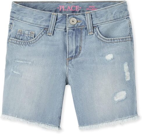 The Children's Place Girls' Denim Midi Shorts in Saudi Arabia