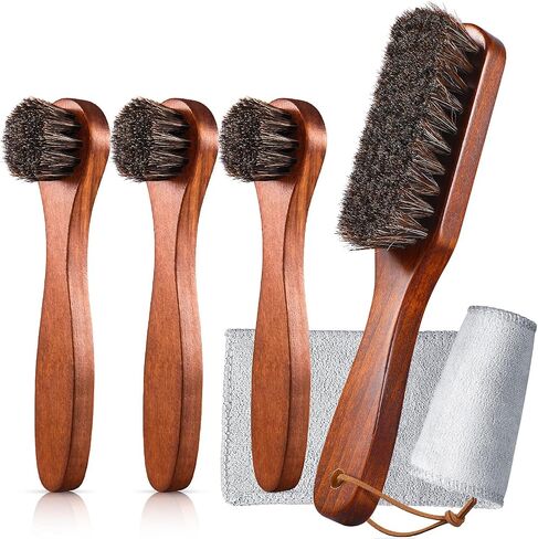 YoungJoy 3 Pieces Horsehair Shoe Polishing Dauber Kit Shine Brush Shoe Care Applicators in Kuwait