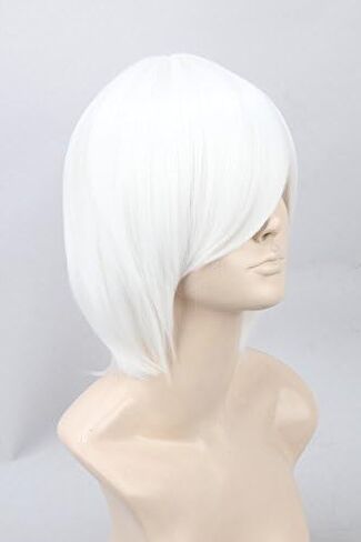 شعر مستعار قصير أسود للجنسين من Topcosplay شعر مستعار مستقيم لأزياء الهالوين مع شعر مستعار بوب in Kuwait