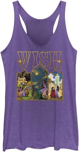 Fifth Sun Girls' Disney's Wish Triptych and Glass Women's Racerback Tank Top in Saudi Arabia